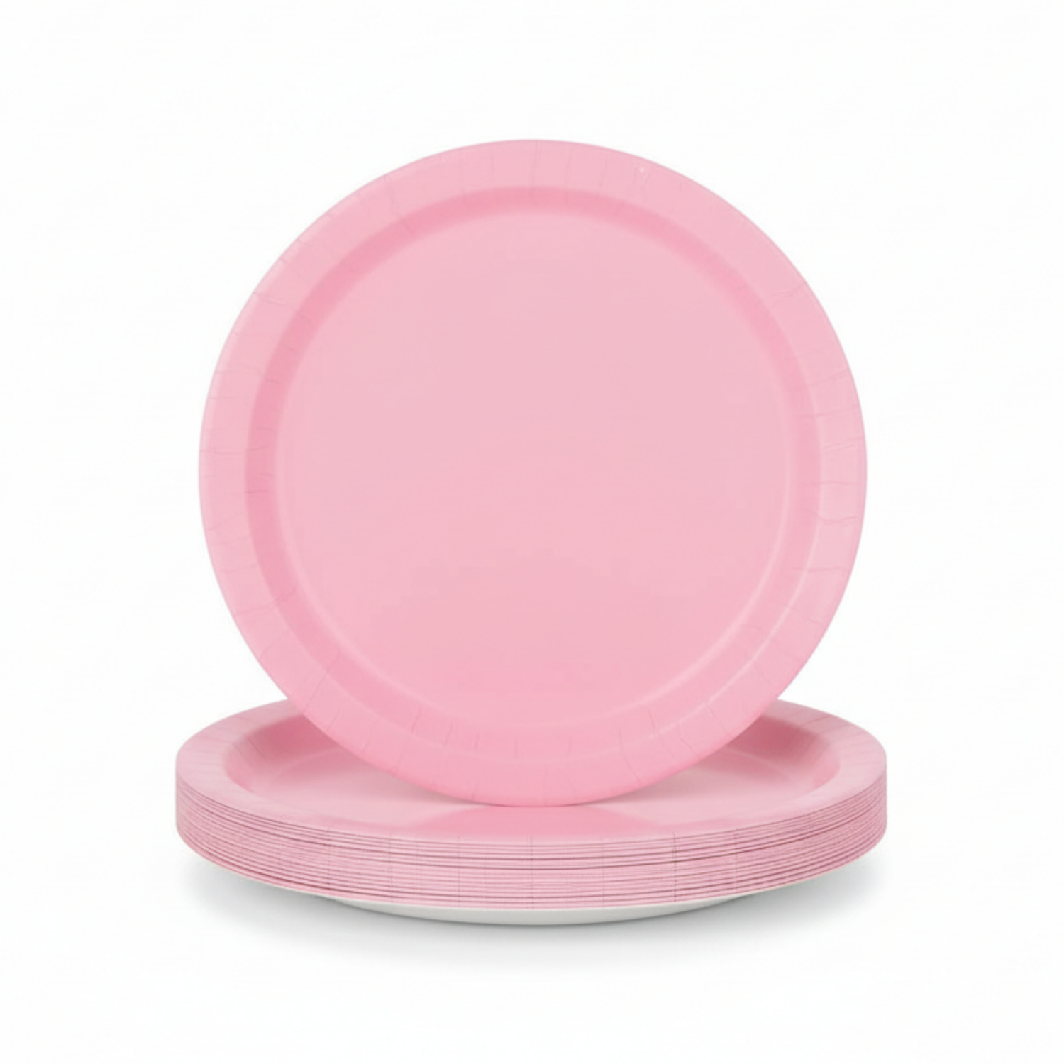 Lovely Pink Solid Round 7" Dessert Plates, 20ct