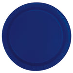 True Navy Blue Solid Round 7" Dessert Plates, 20ct