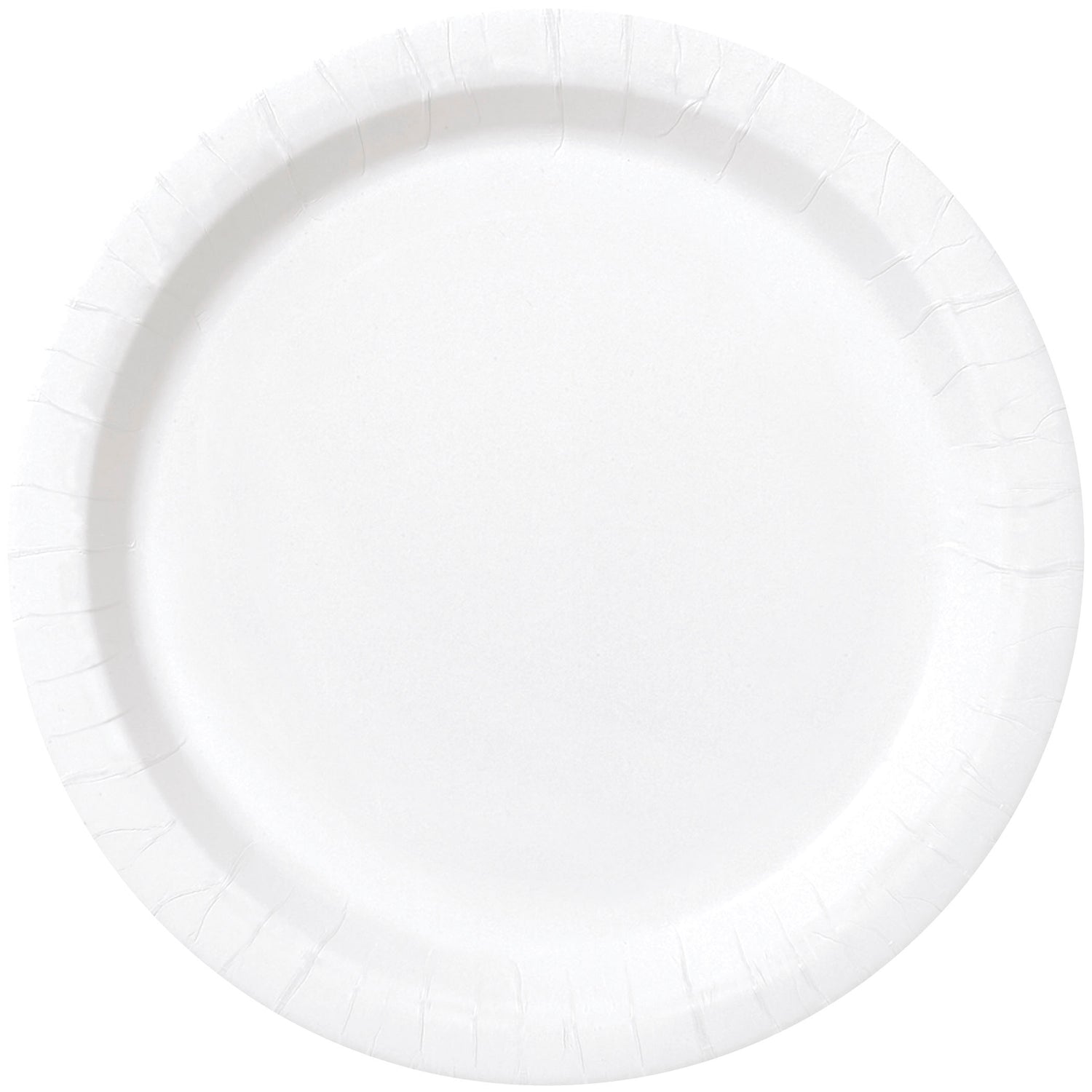 White Solid Round 7" Dessert Plates, 20ct