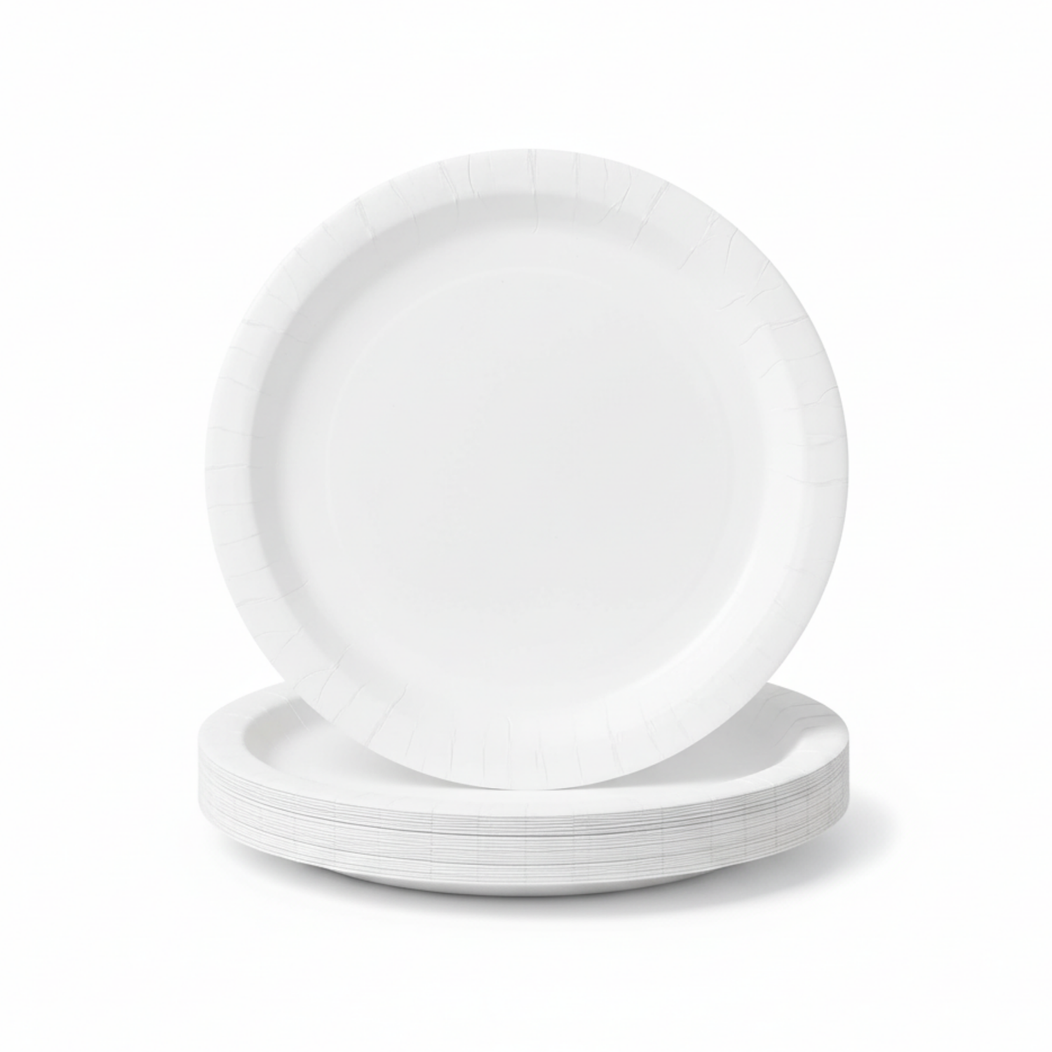 White Solid Round 7" Dessert Plates, 20ct
