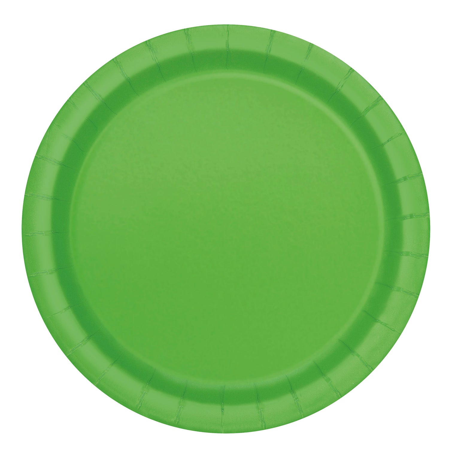 Lime Green Solid Round 7" Dessert Plates, 20ct