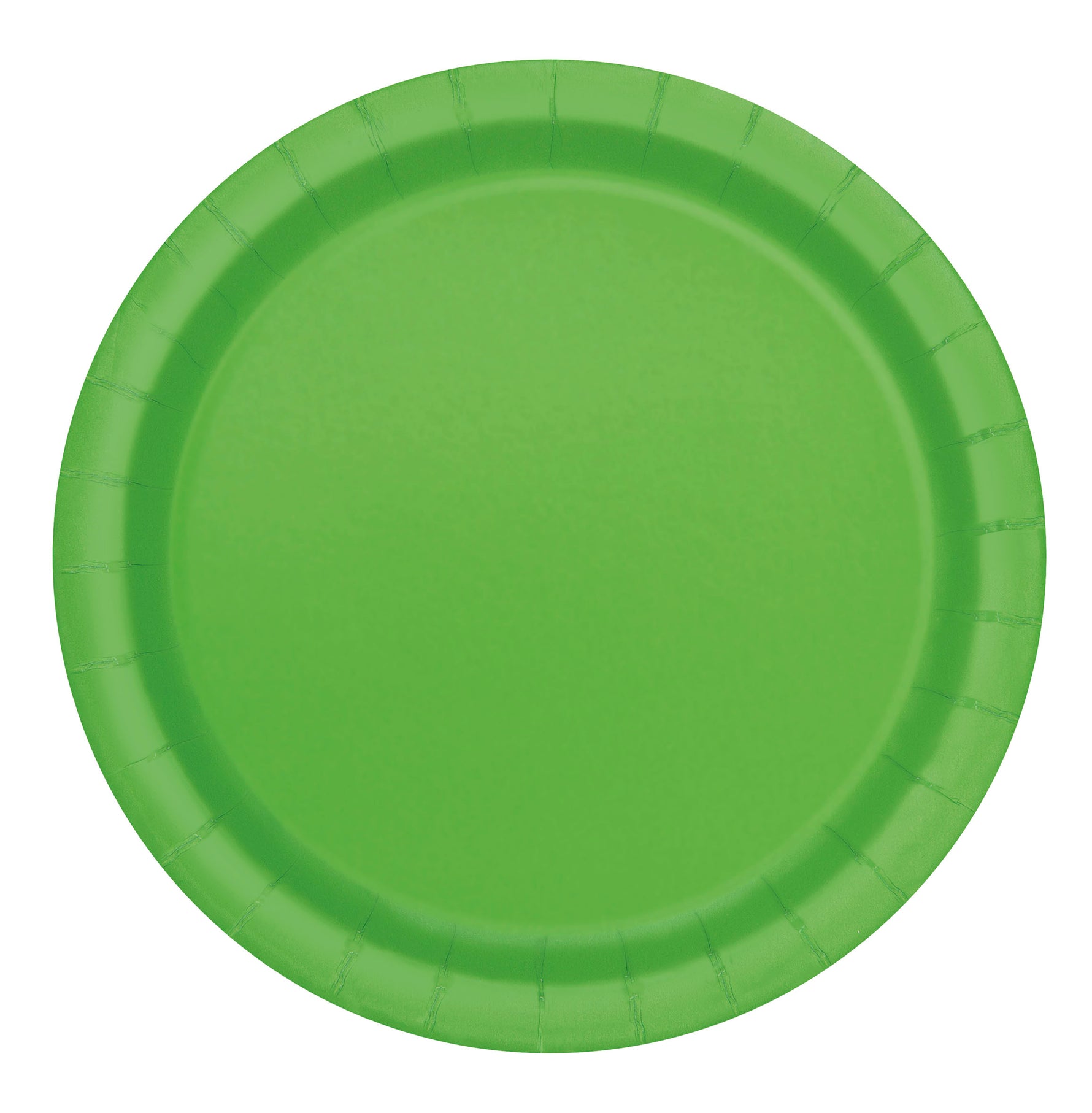 Lime Green Solid Round 7" Dessert Plates, 20ct