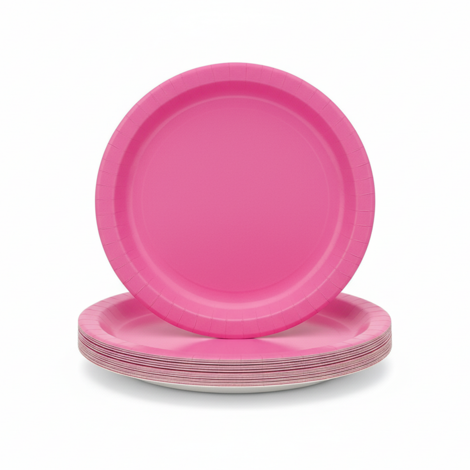 Hot Pink Solid Round 7" Dessert Plates, 20ct