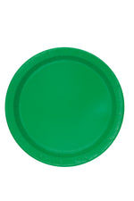 Emerald Green Solid Round 7" Dessert Plates, 20ct