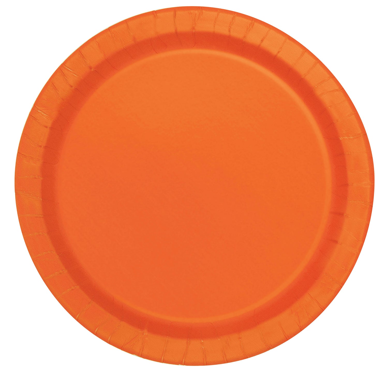 Pumpkin Orange Solid Round 7" Dessert Plates, 20ct