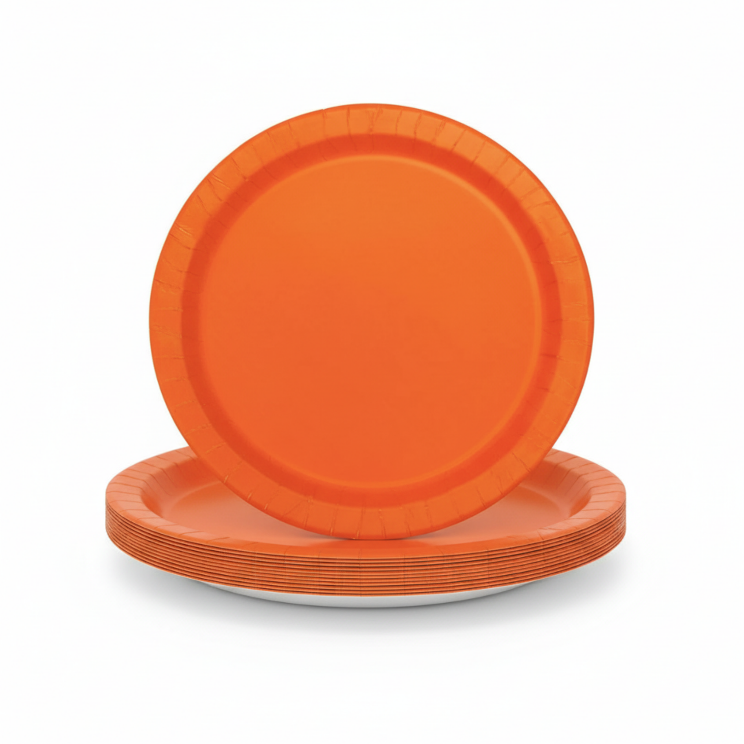 Pumpkin Orange Solid Round 7" Dessert Plates, 20ct