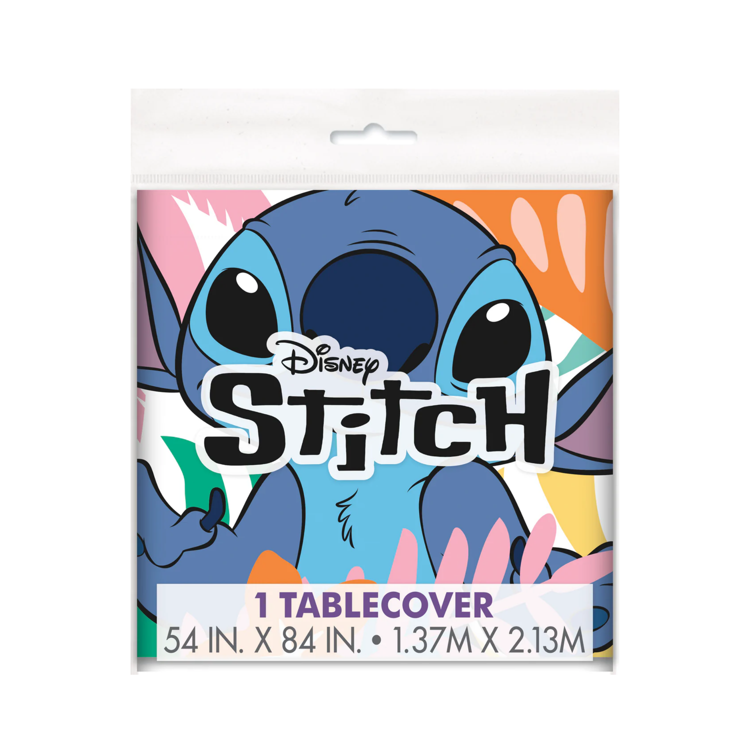 Disney Stitch Rectangular Plastic Table Cover, 54" x 84" - Short Fold