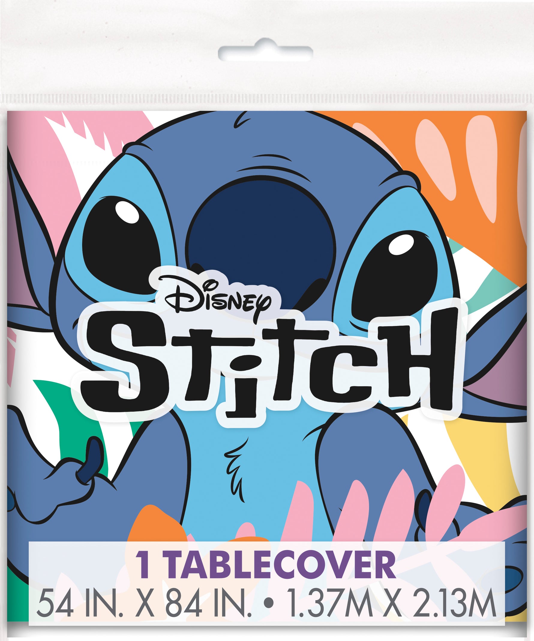 Disney Stitch Rectangular Plastic Table Cover, 54" x 84" - Short Fold