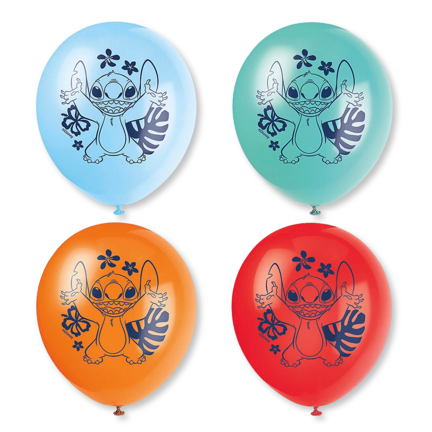 Disney Stitch 12" Latex Balloons, 8ct