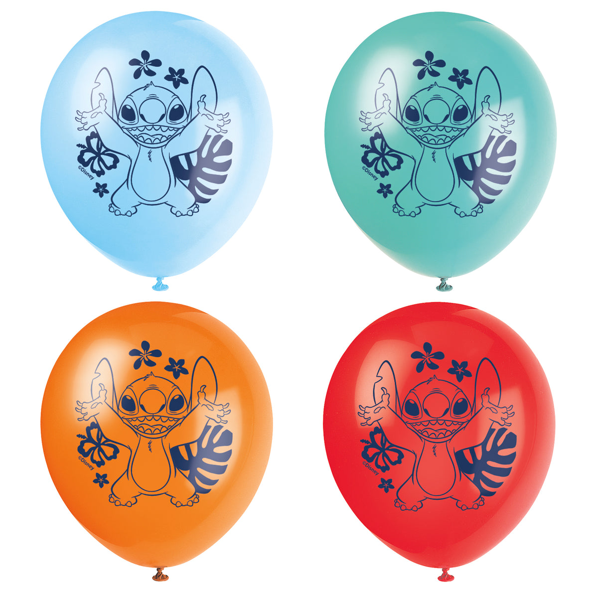 Disney Stitch 12" Latex Balloons, 8ct - Image 6
