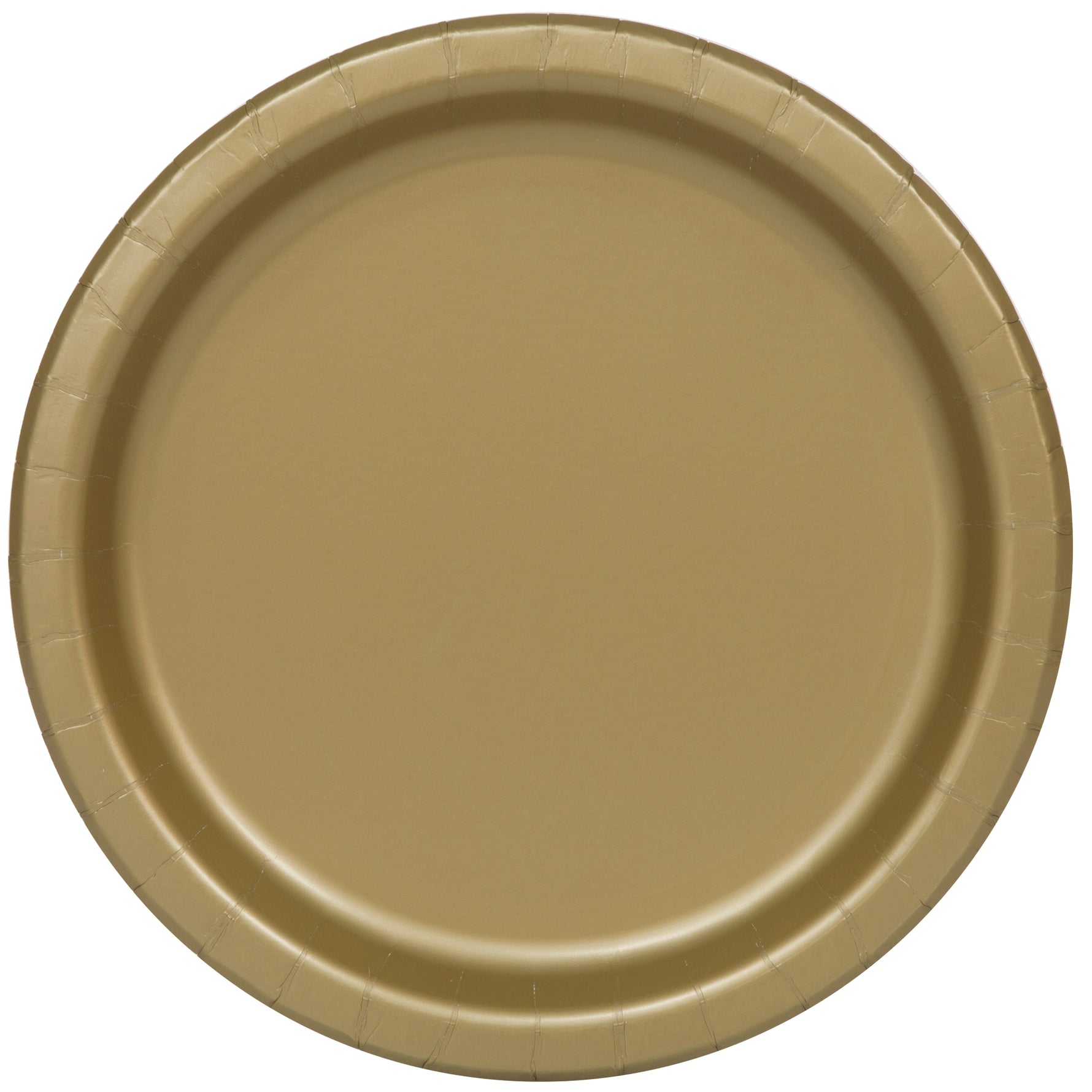 Gold Solid Round 7" Dessert Plates, 20ct