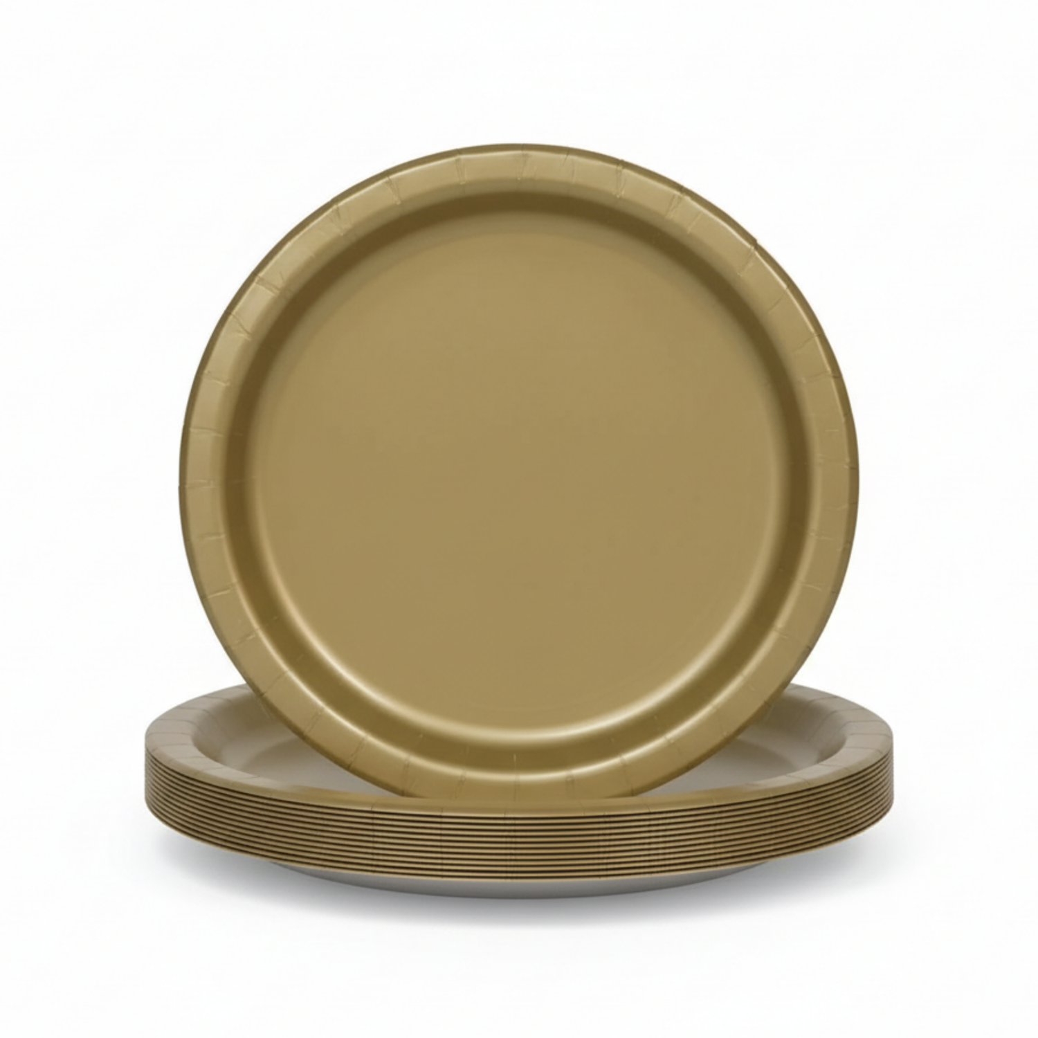 Gold Solid Round 7" Dessert Plates, 20ct
