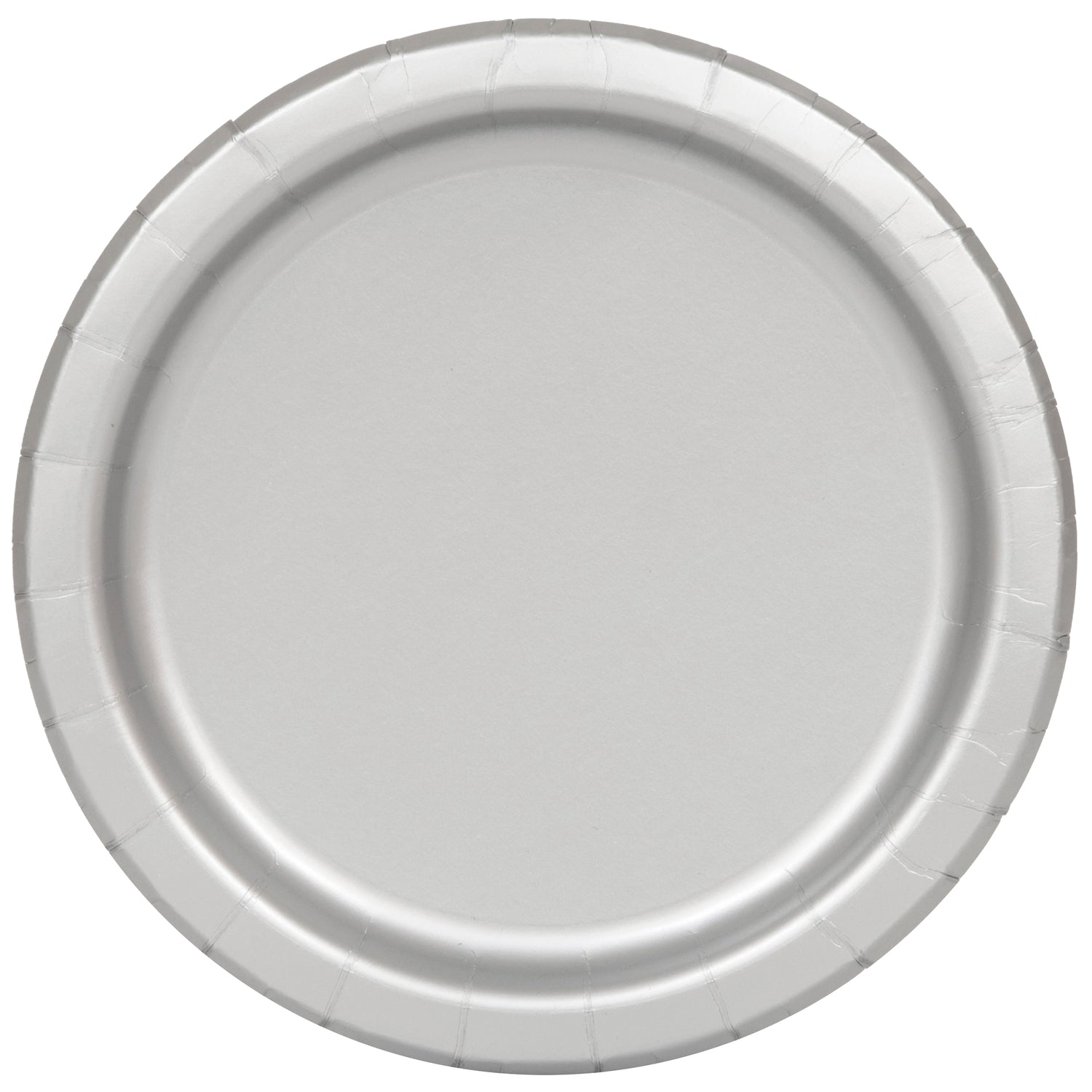 Silver Solid Round 7" Dessert Plates, 20ct