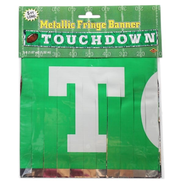 Football Touchdown Fringe 5' Banner