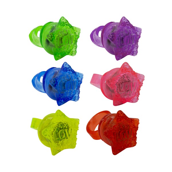 LED Love Star Jelly Rings