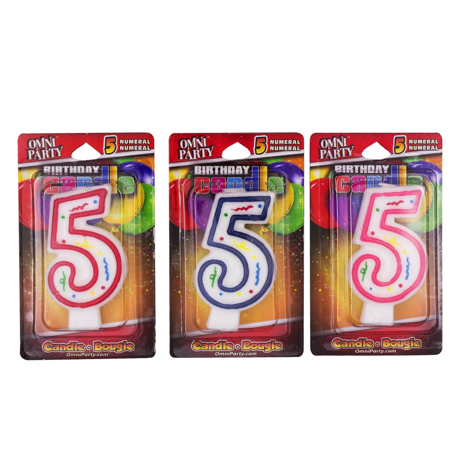 Number '5' Candles