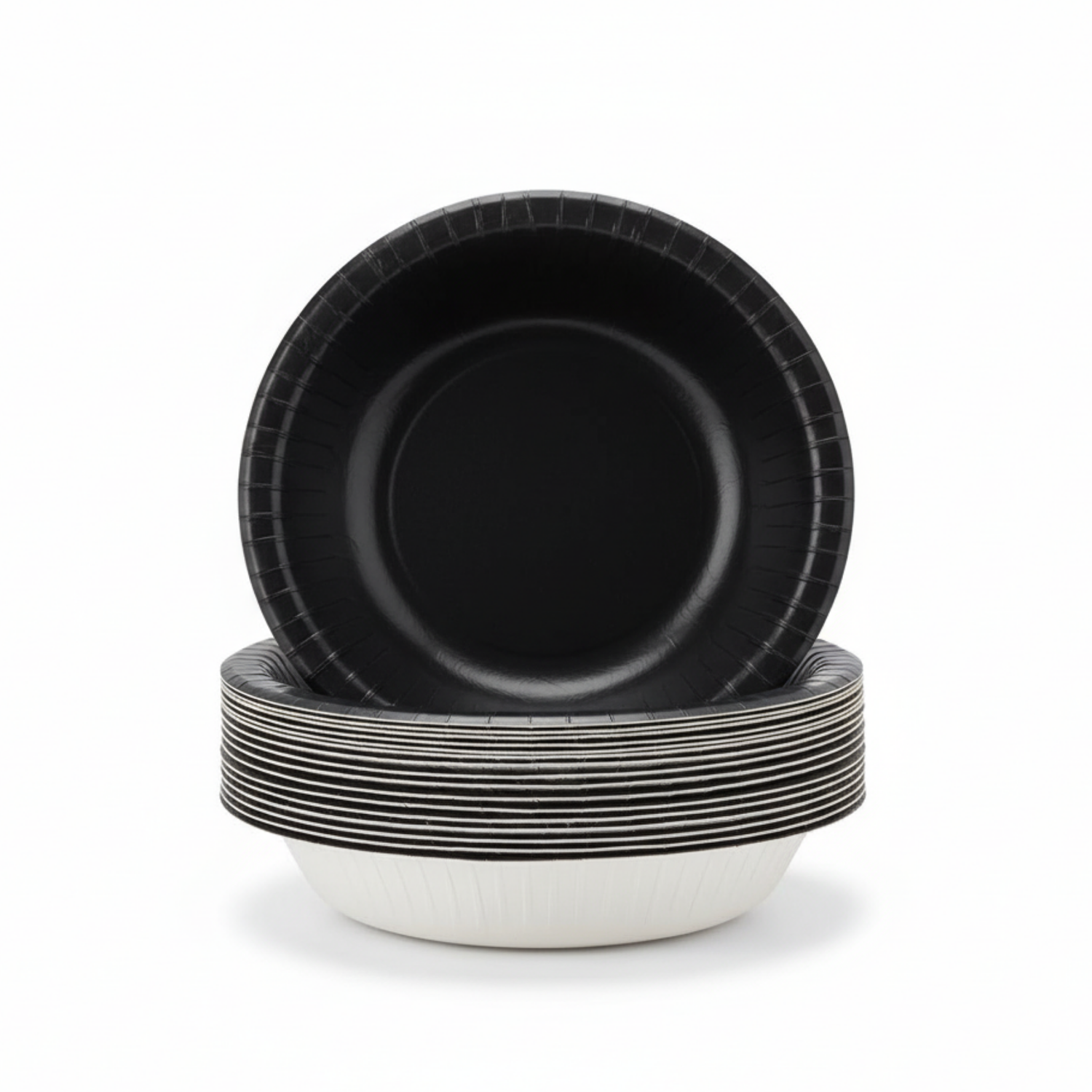Black Solid 20oz Paper Bowls, 20ct