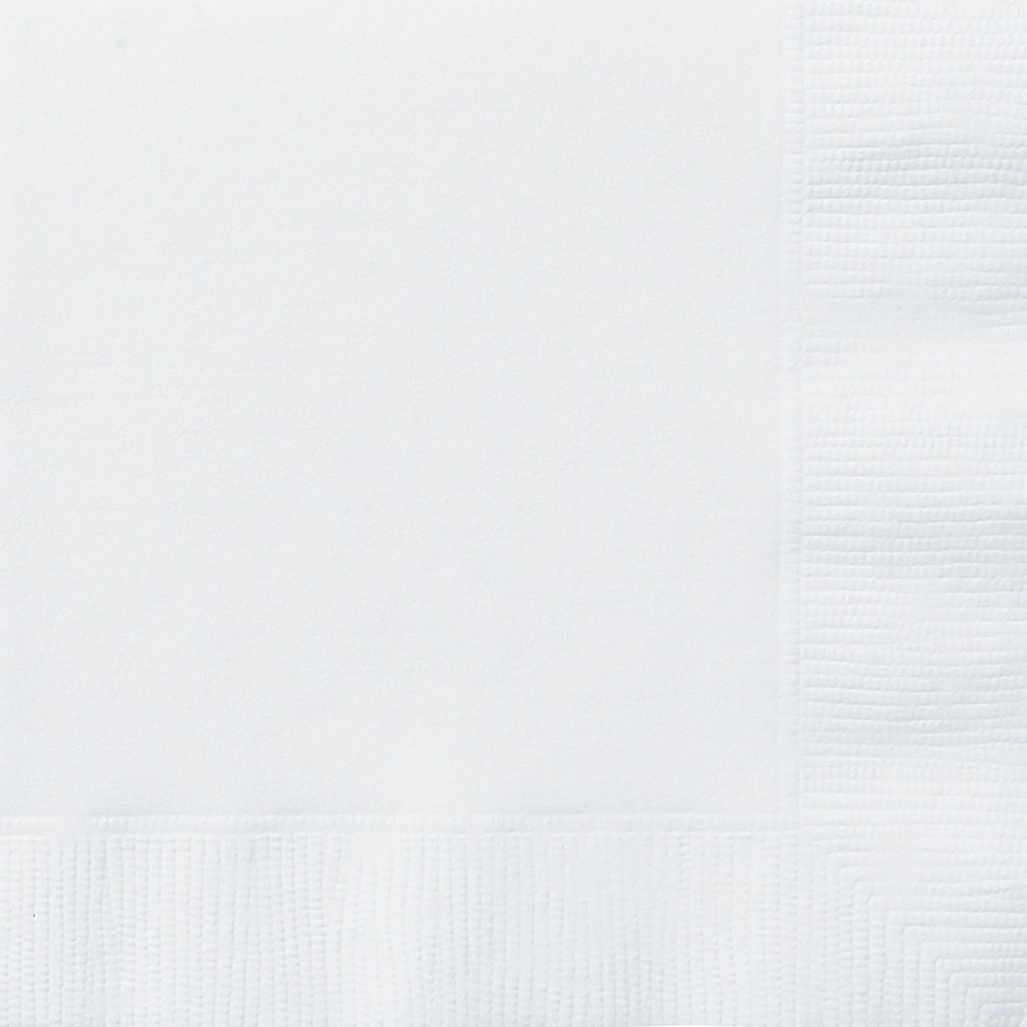 Bright White Solid Beverage Napkins, 40ct
