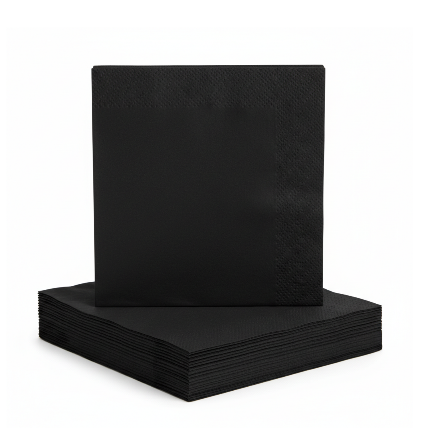 Bright White Solid Beverage Napkins, 40ct