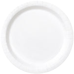 Bright White Solid Round 9" Dinner Plates, 20ct