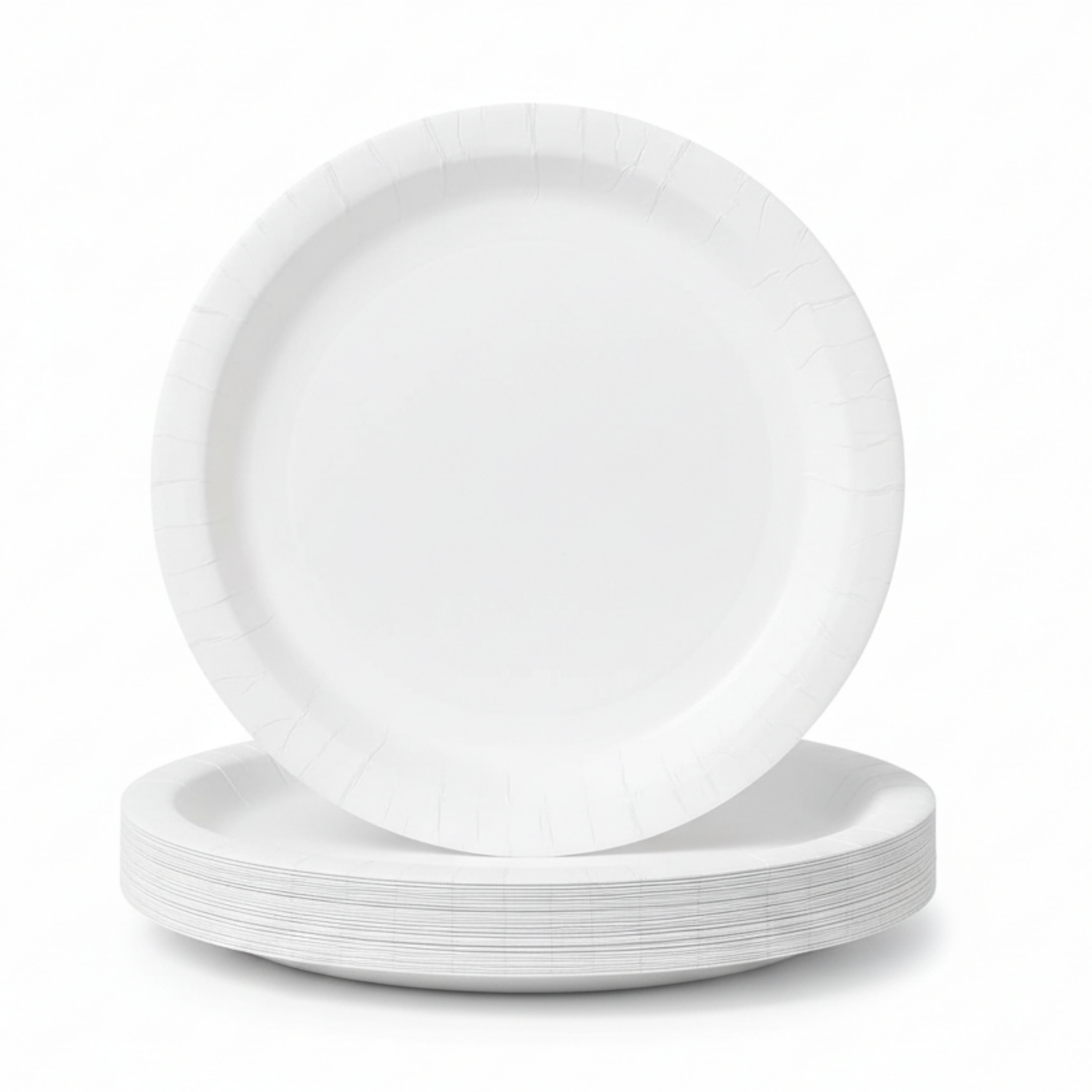 Bright White Solid Round 9" Dinner Plates, 20ct