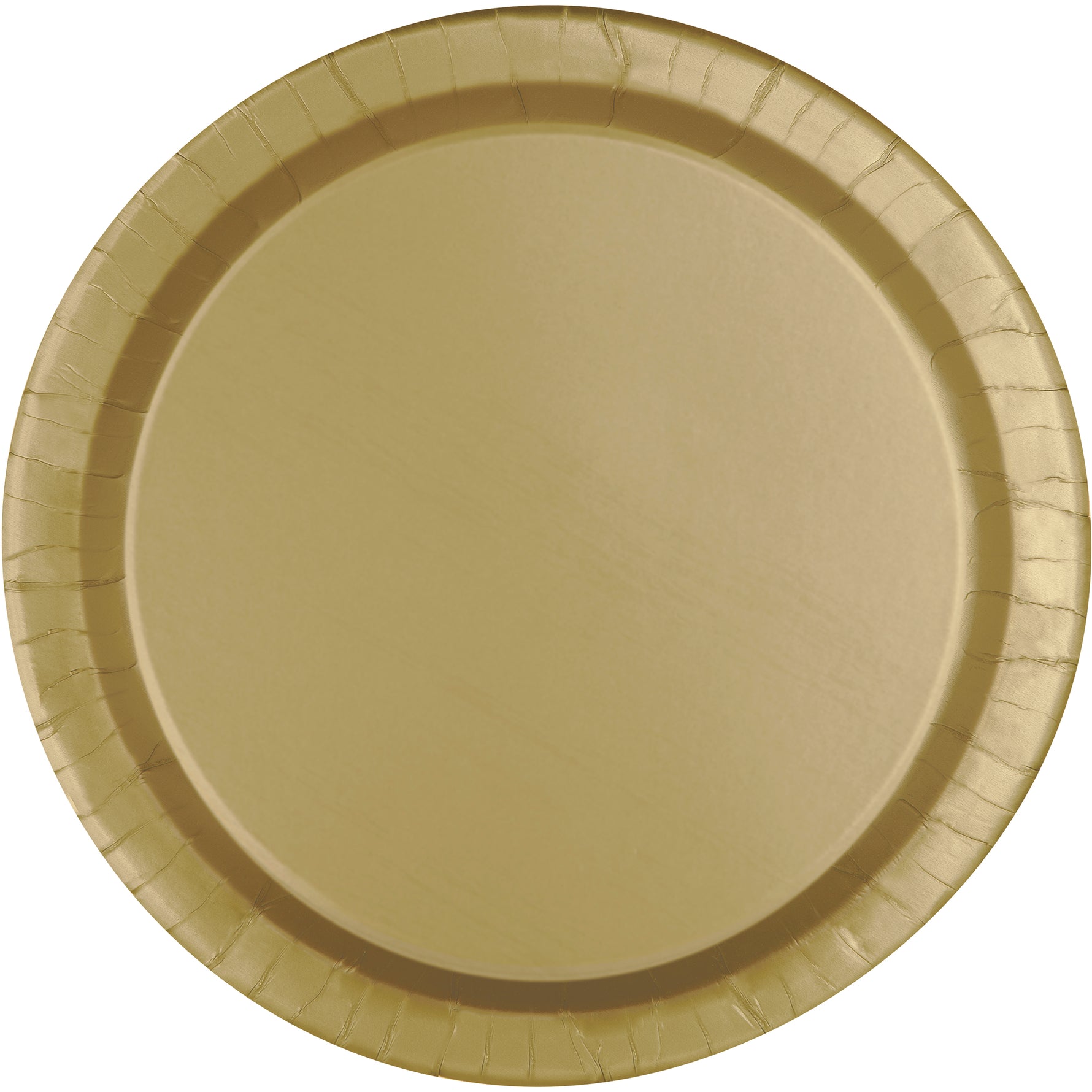 Gold Solid Round 9" Dinner Plates, 20ct