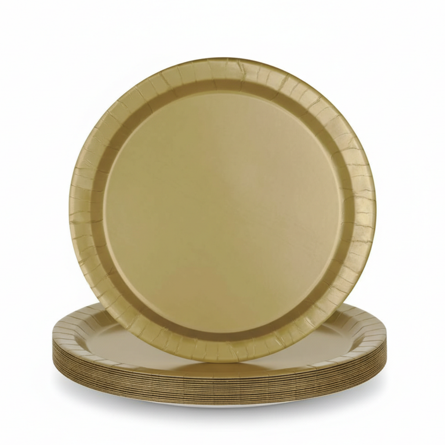 Gold Solid Round 10" Dinner Plates, 20ct
