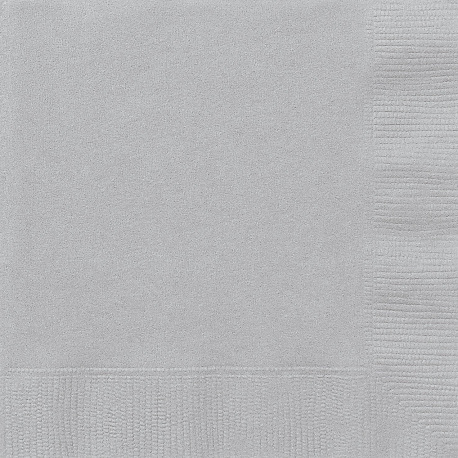 Silver Solid Beverage Napkins, 40ct