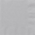 Silver Solid Luncheon Napkins, 40ct