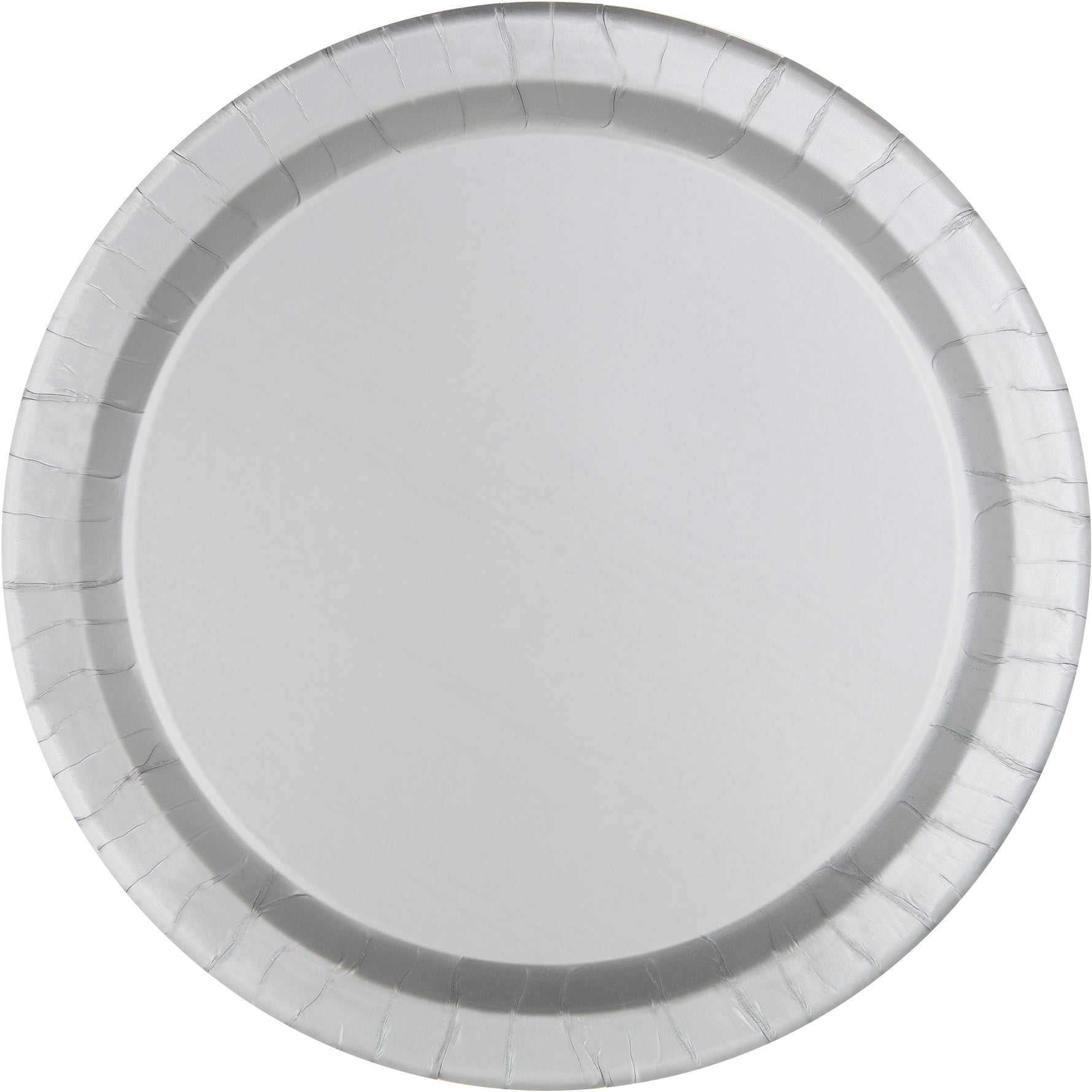 Silver Solid Round 9" Dinner Plates, 20ct