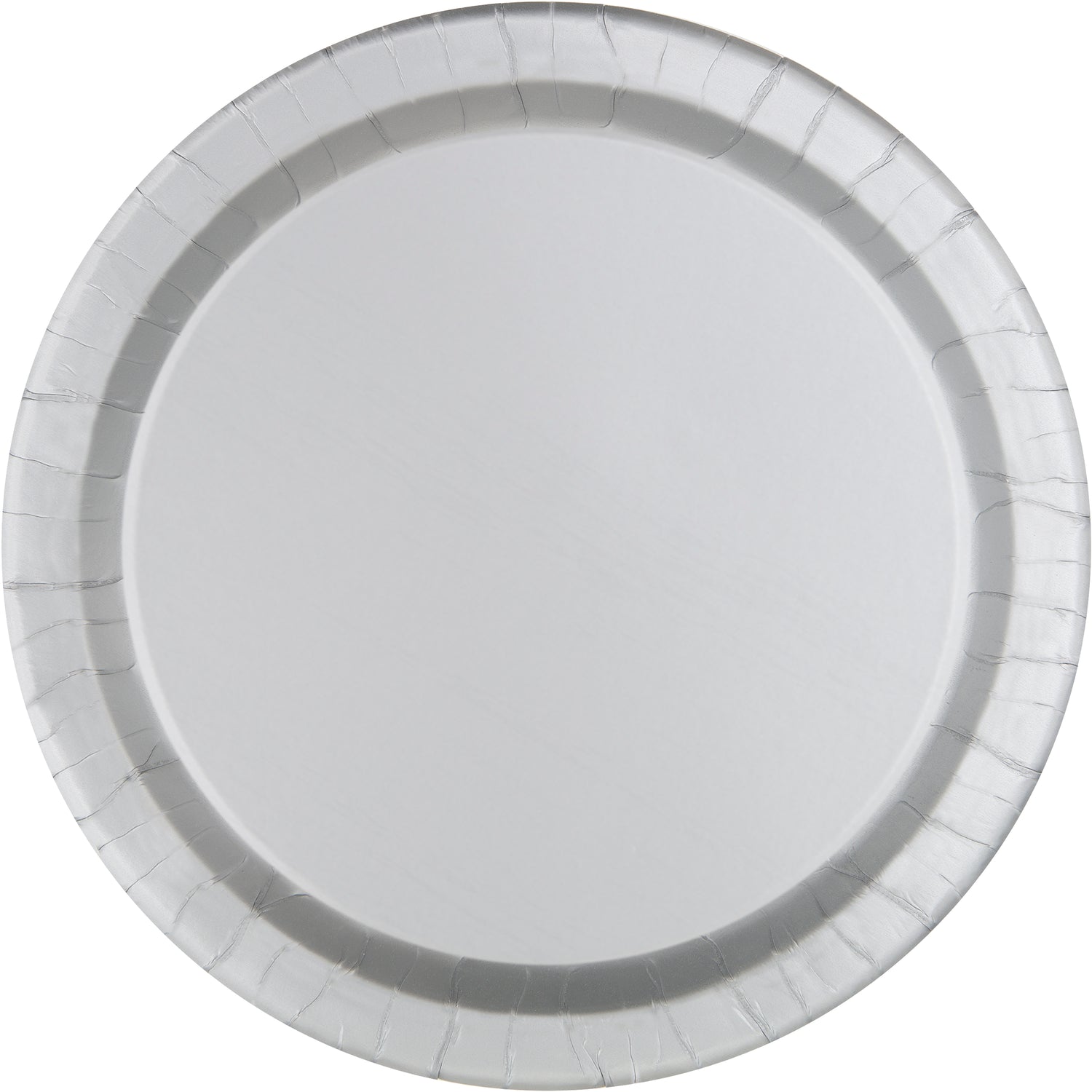 Silver Solid Round 10" Dinner Plates, 20ct