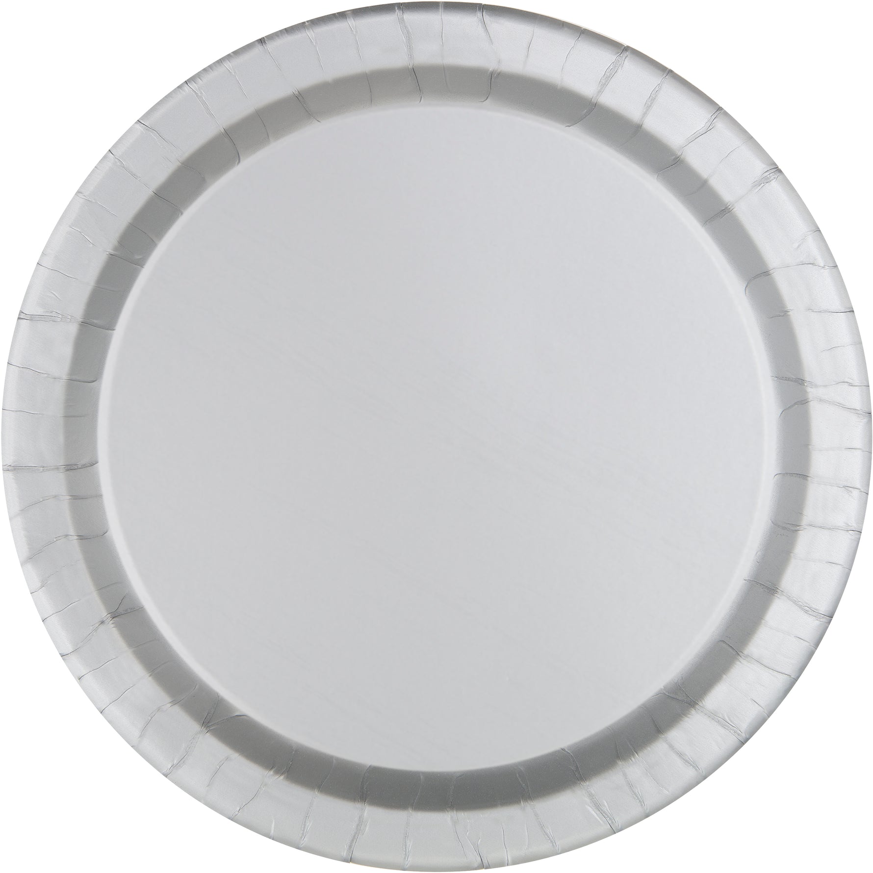 Silver Solid Round 10" Dinner Plates, 20ct