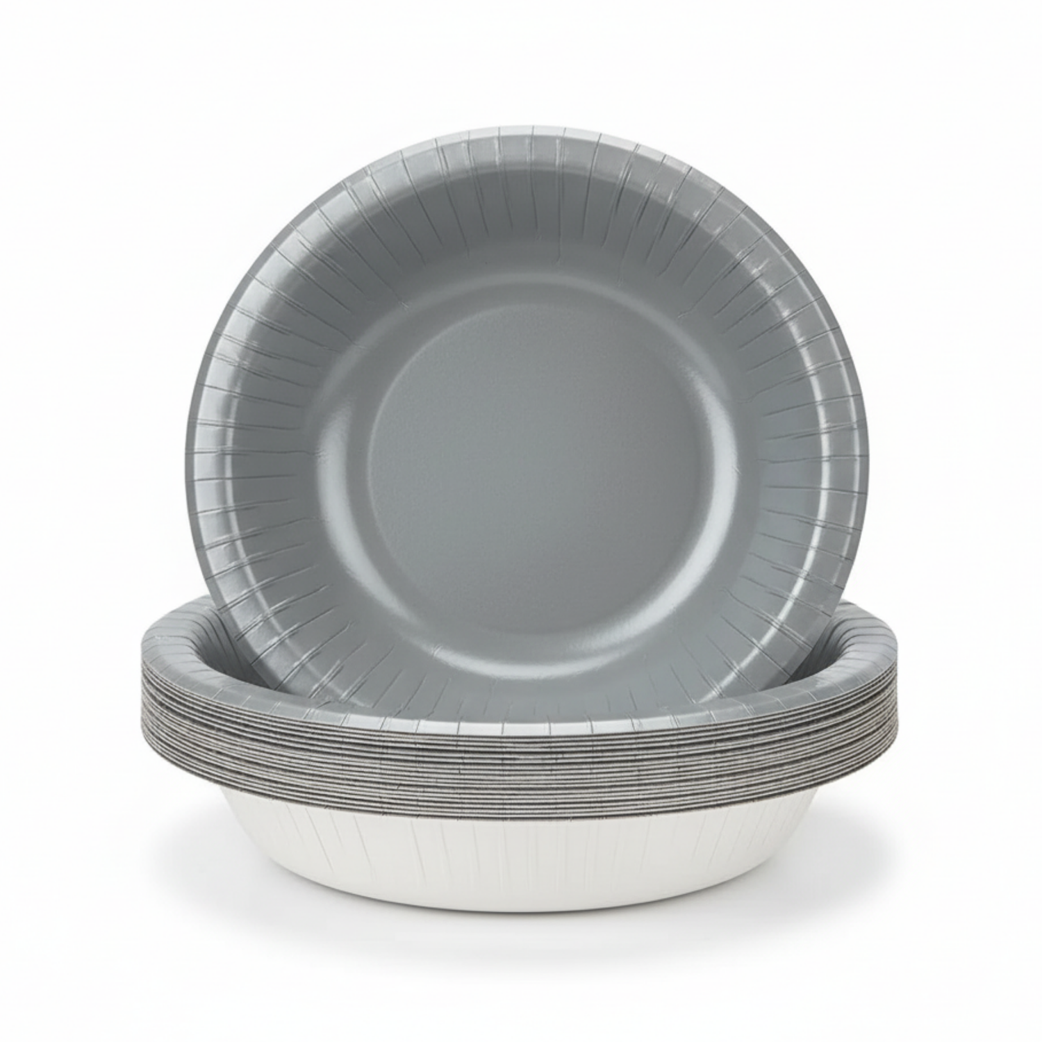 Silver Solid 20oz Paper Bowls, 20ct