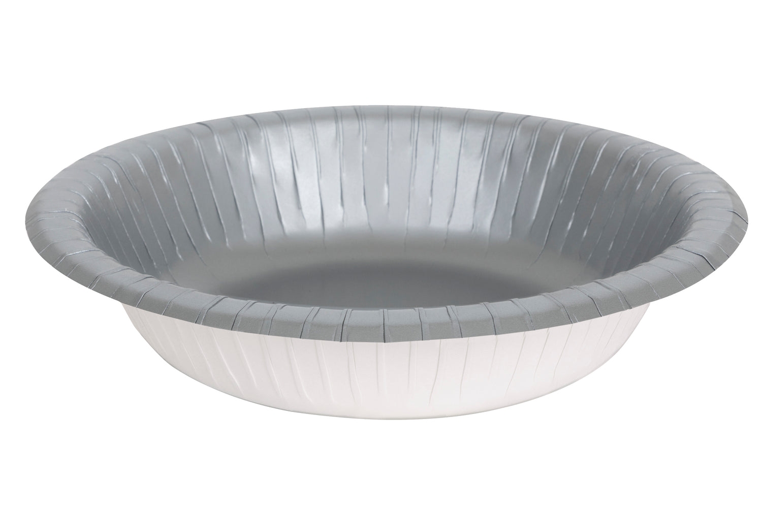 Silver Solid 20oz Paper Bowls, 20ct - Image 2
