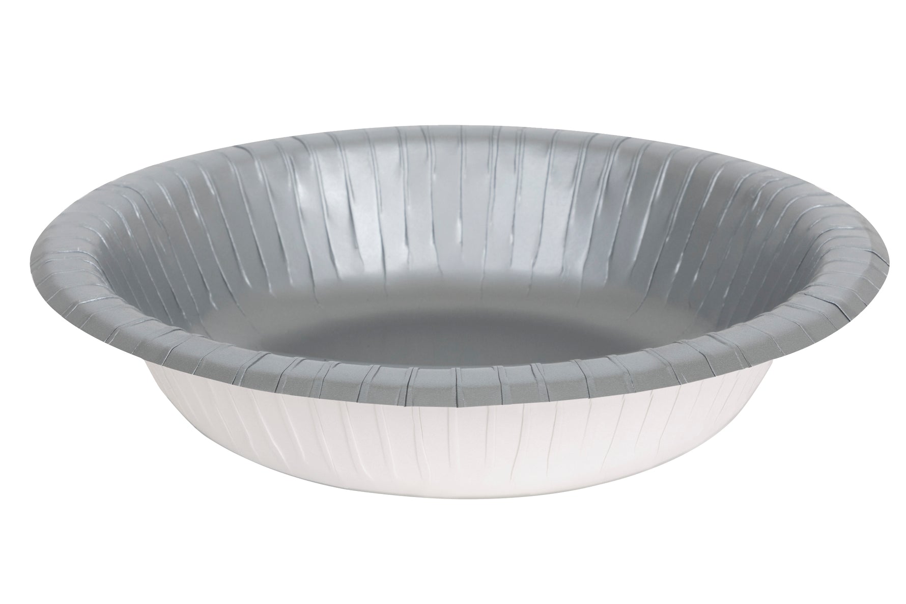 Silver Solid 20oz Paper Bowls, 20ct - Image 2
