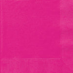 Neon Pink Solid Beverage Napkins, 40ct