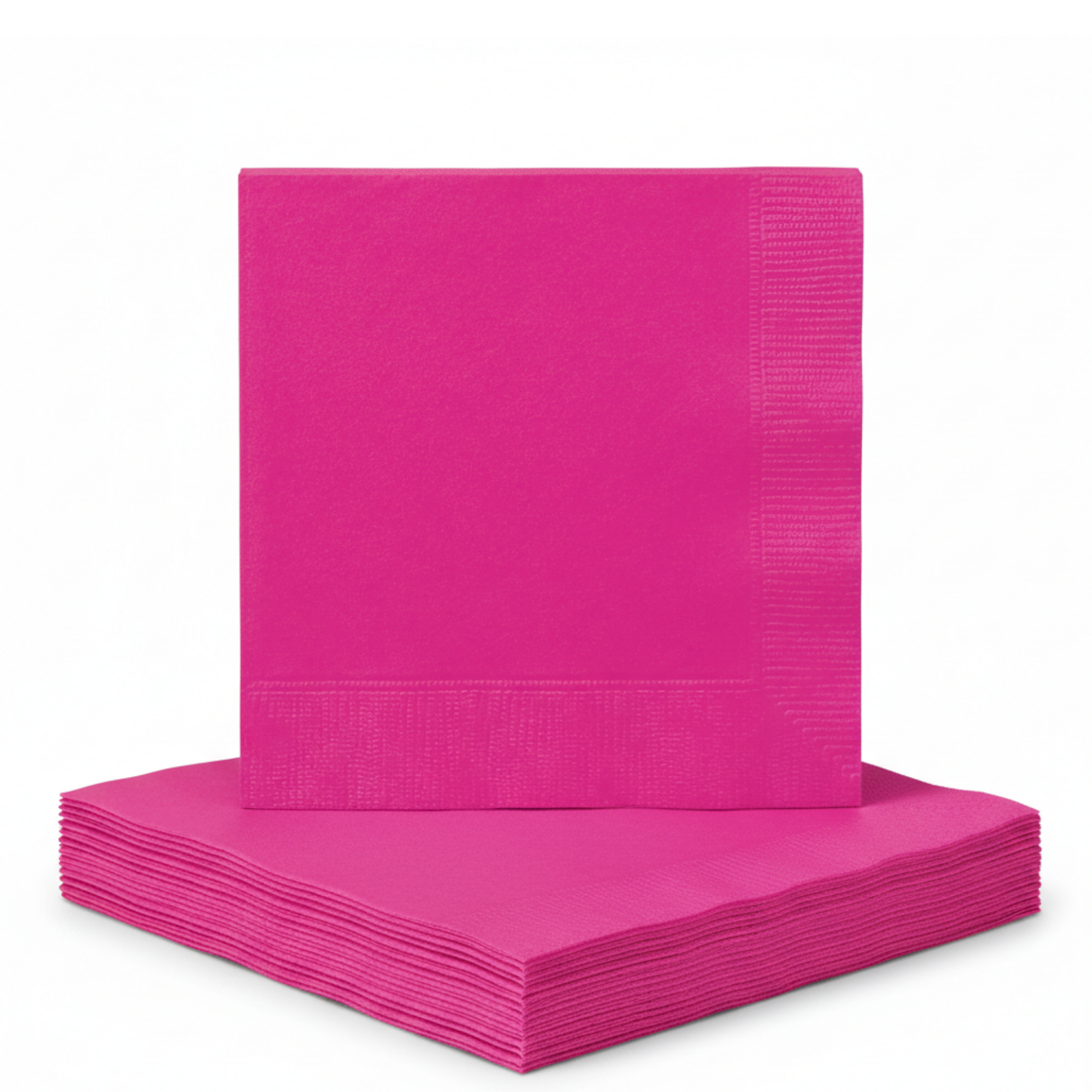 Neon Pink Solid Beverage Napkins, 40ct