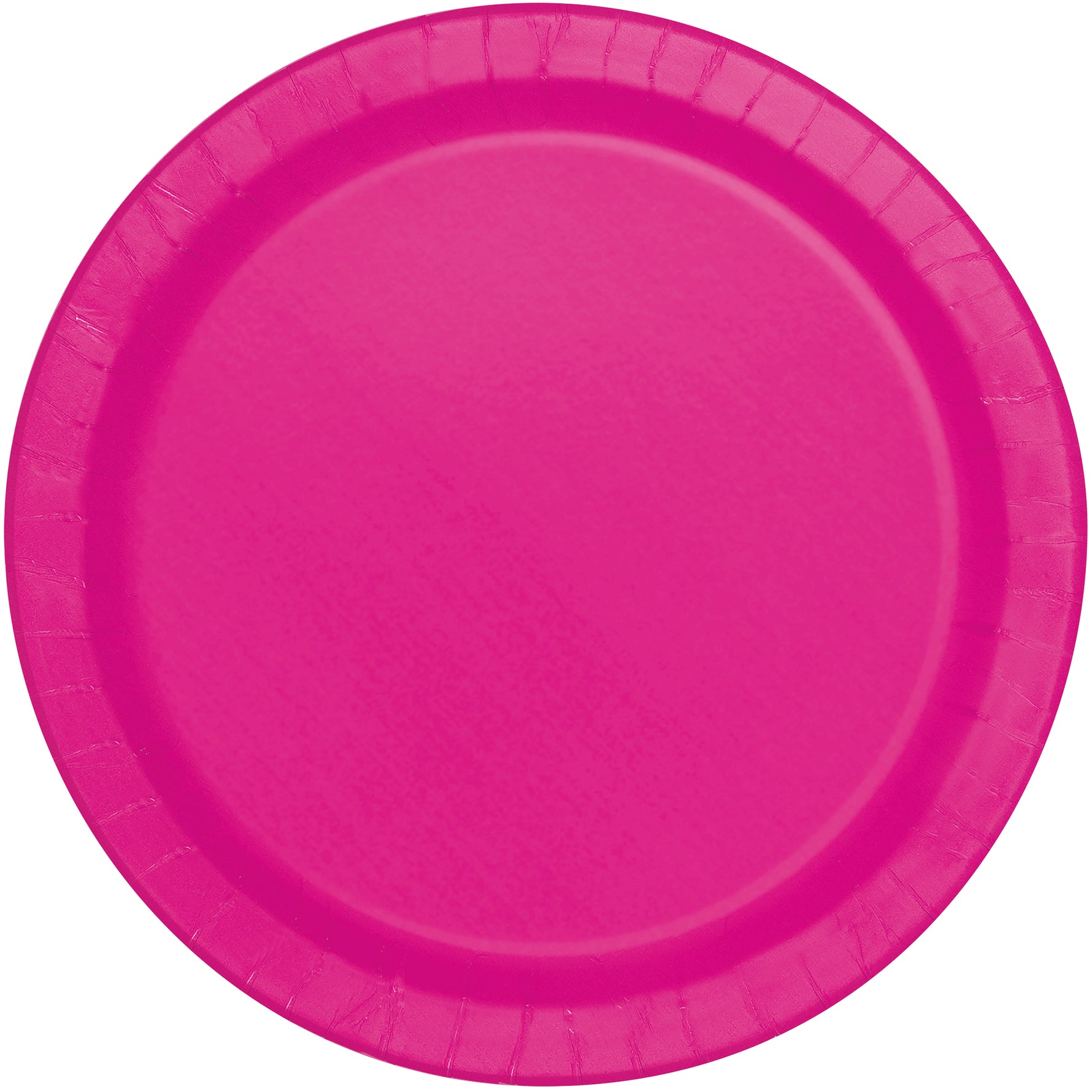 Neon Pink Solid Round 7" Dessert Plates, 20ct