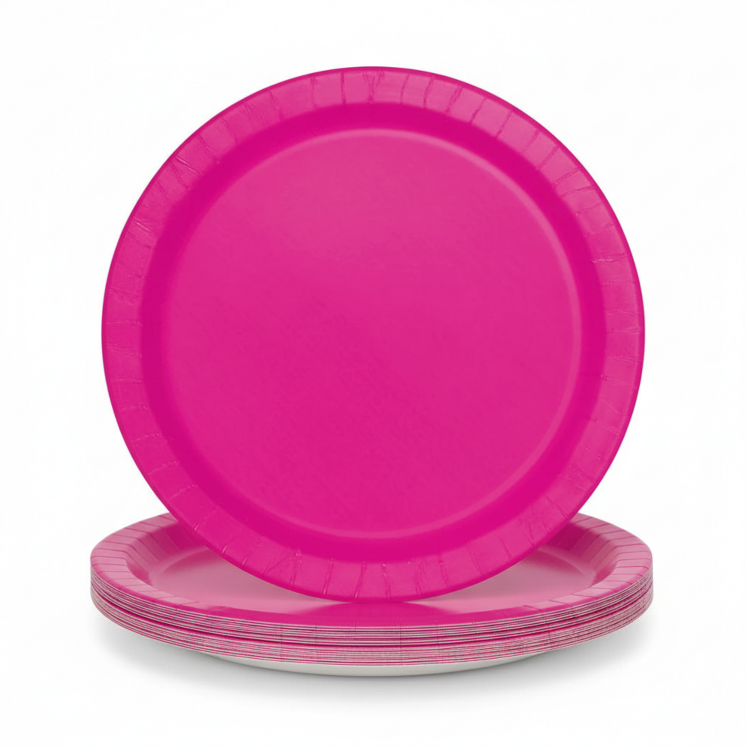 Neon Pink Solid Round 9" Dinner Plates, 20ct