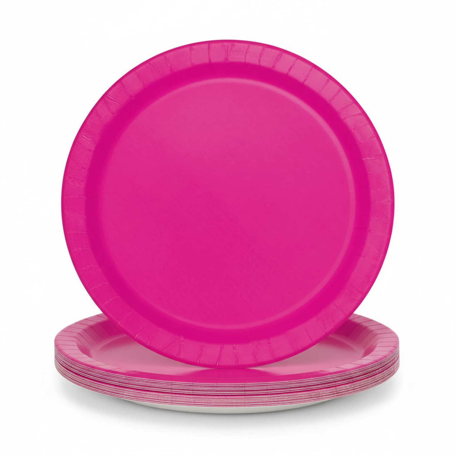 Neon Pink Solid Round 9" Dinner Plates, 20ct