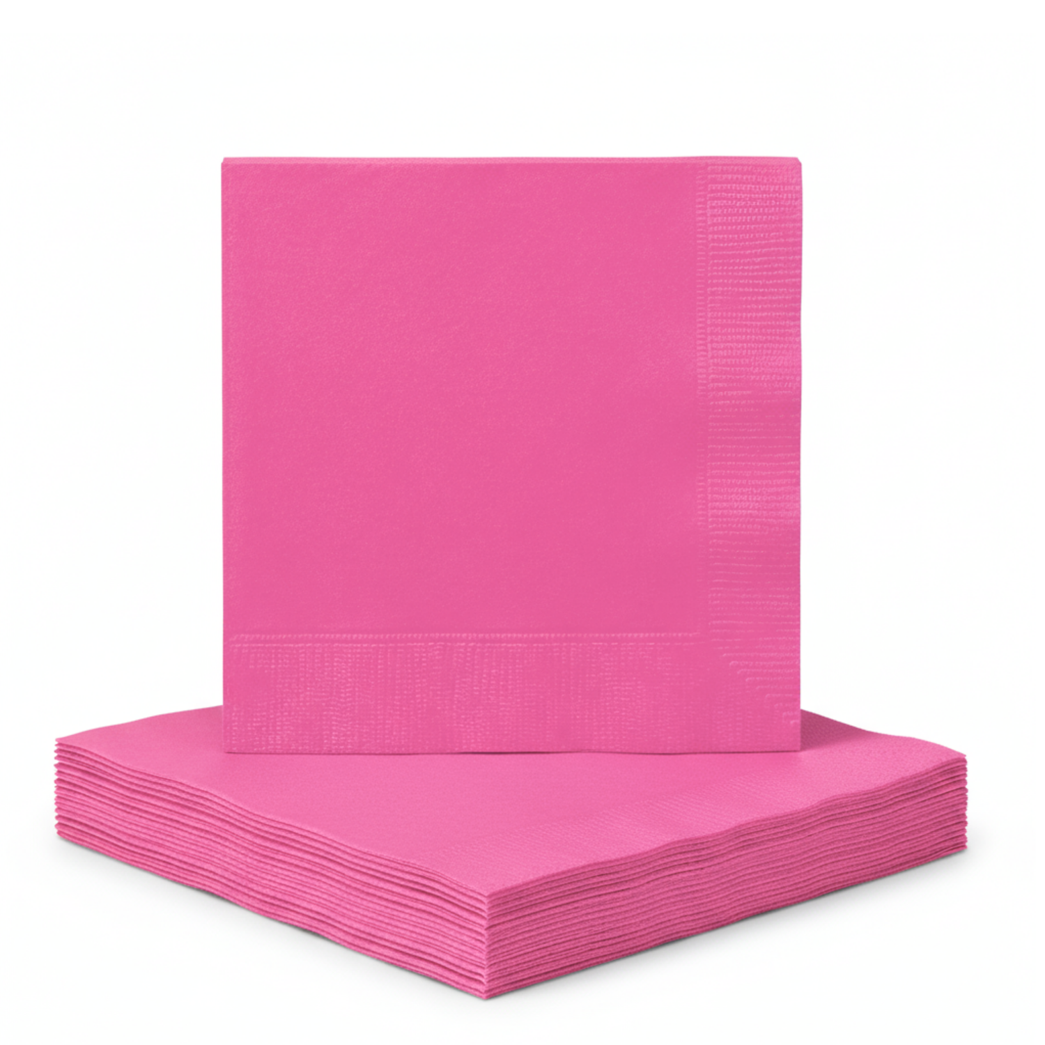Hot Pink Solid Beverage Napkins, 40ct