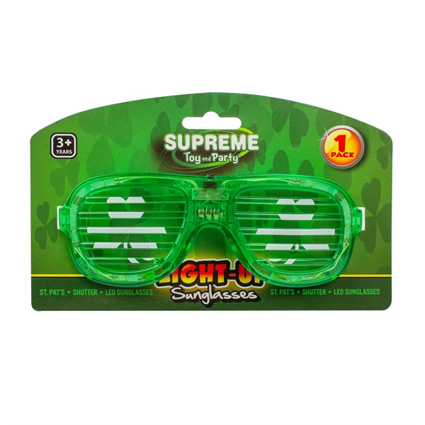 LED St. Pat's Shamrock Slotted Shades