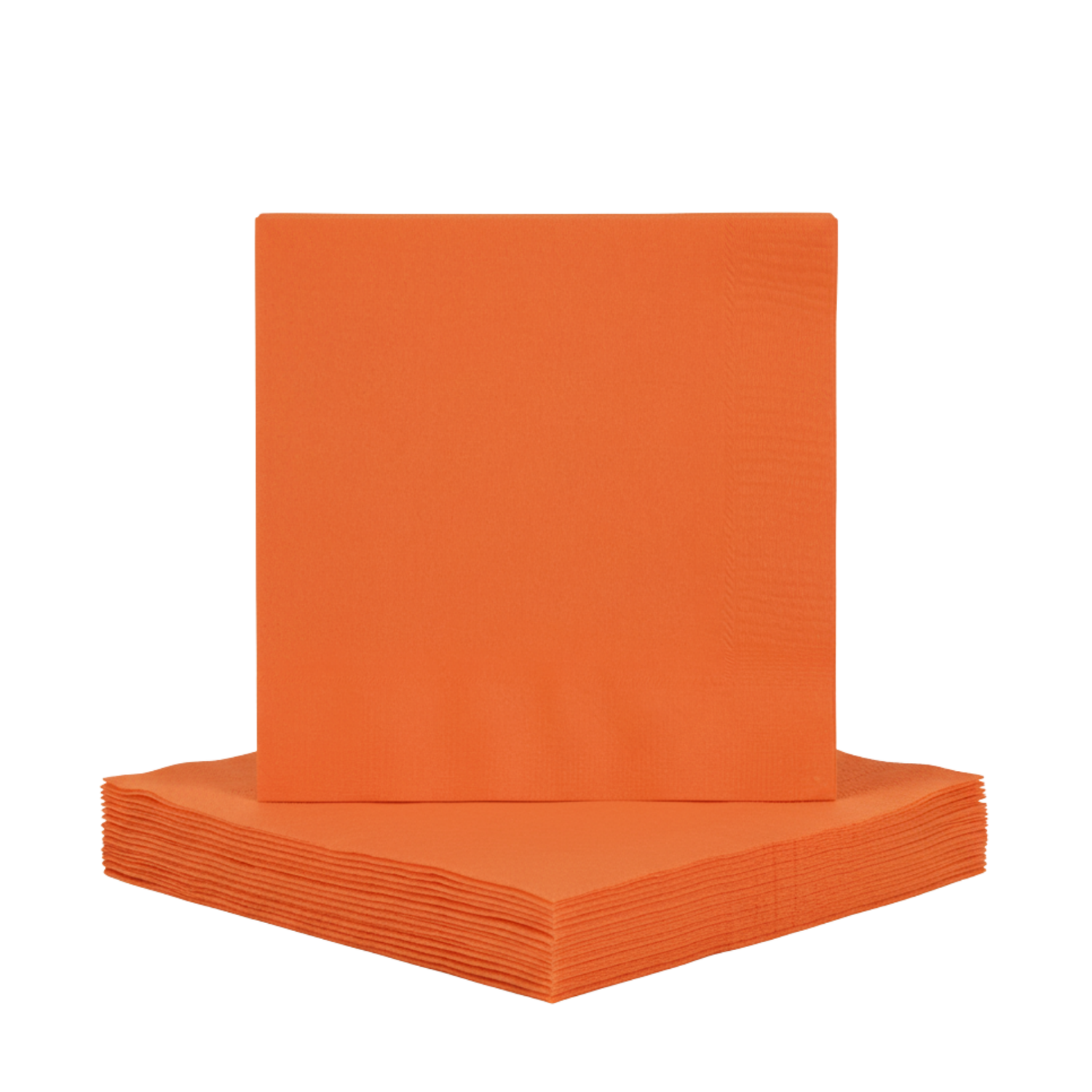 Pumpkin Orange Solid Beverage Napkins, 40ct