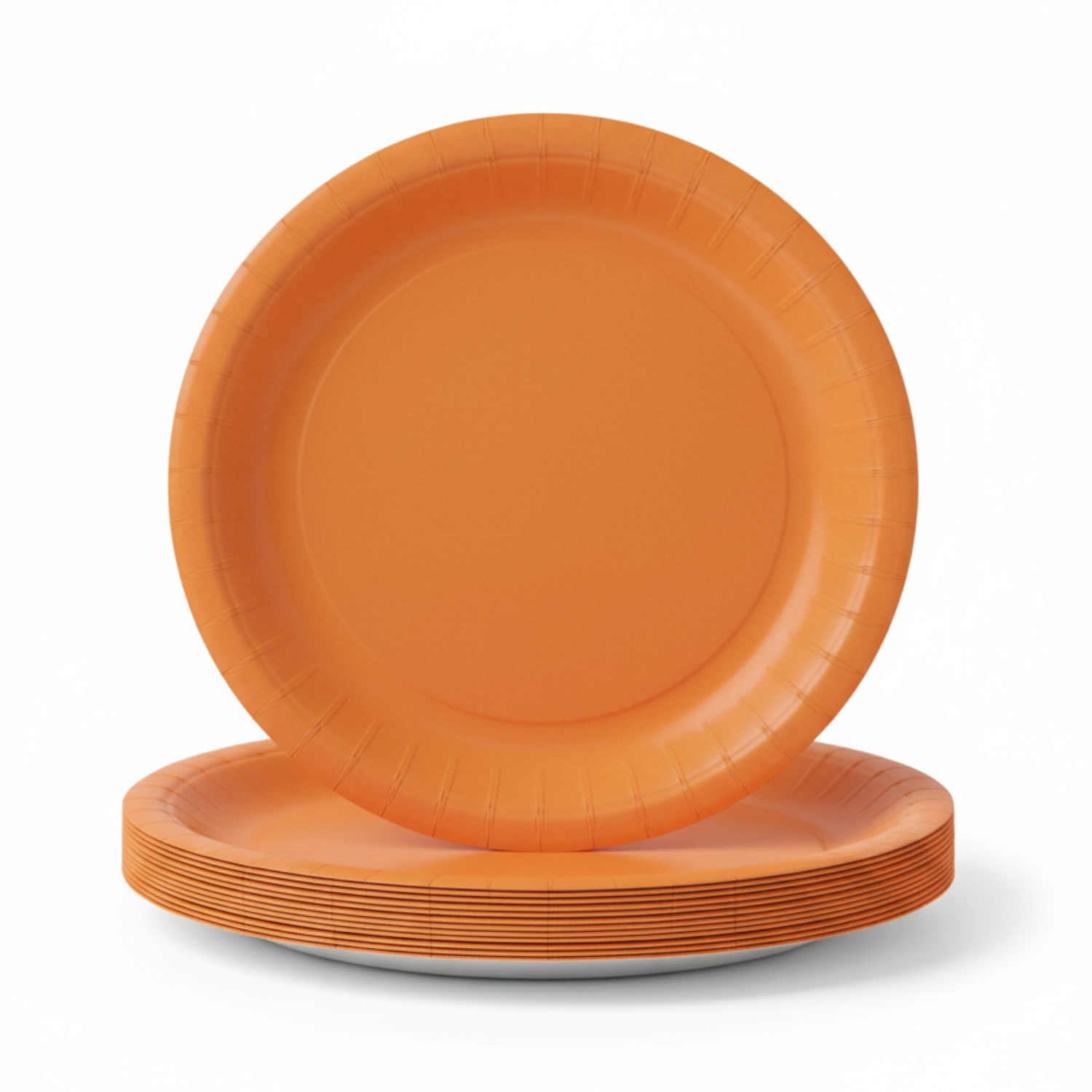 Pumpkin Orange Solid Round 9" Dinner Plates, 20ct