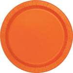 Pumpkin Orange Solid Round 10" Dinner Plates, 20ct