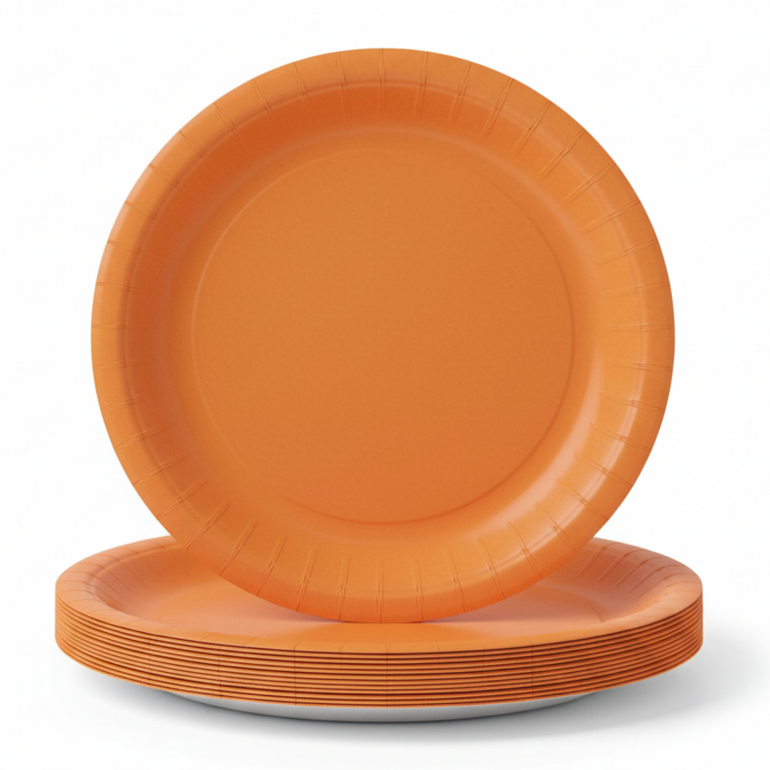 Pumpkin Orange Solid Round 10" Dinner Plates, 20ct