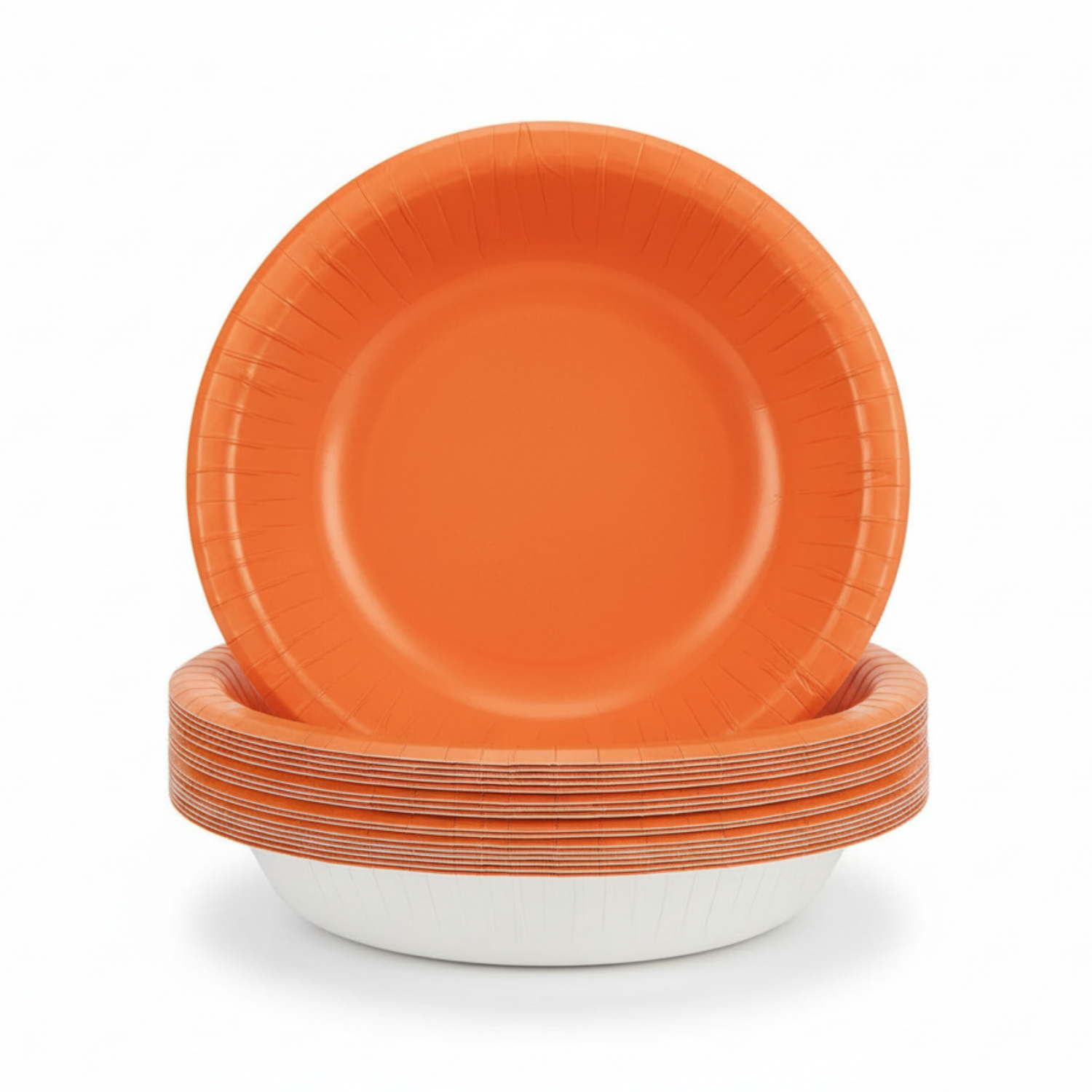 Pumpkin Orange Solid 20oz Paper Bowls, 20ct