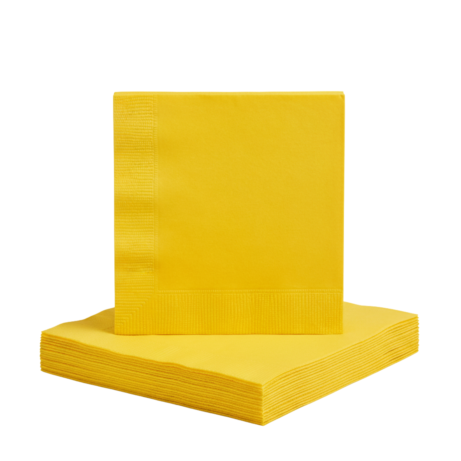 Sunshine Yellow Solid Beverage Napkins, 40ct