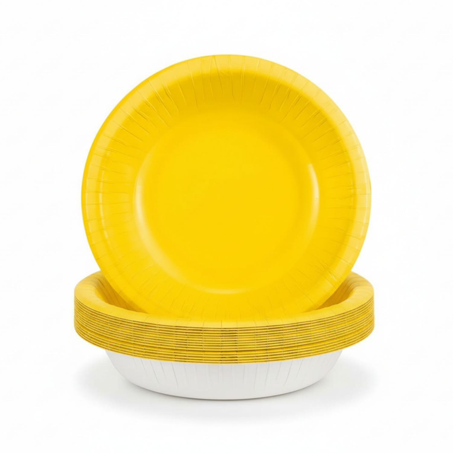Sunshine Yellow Solid 20oz Paper Bowls, 20ct