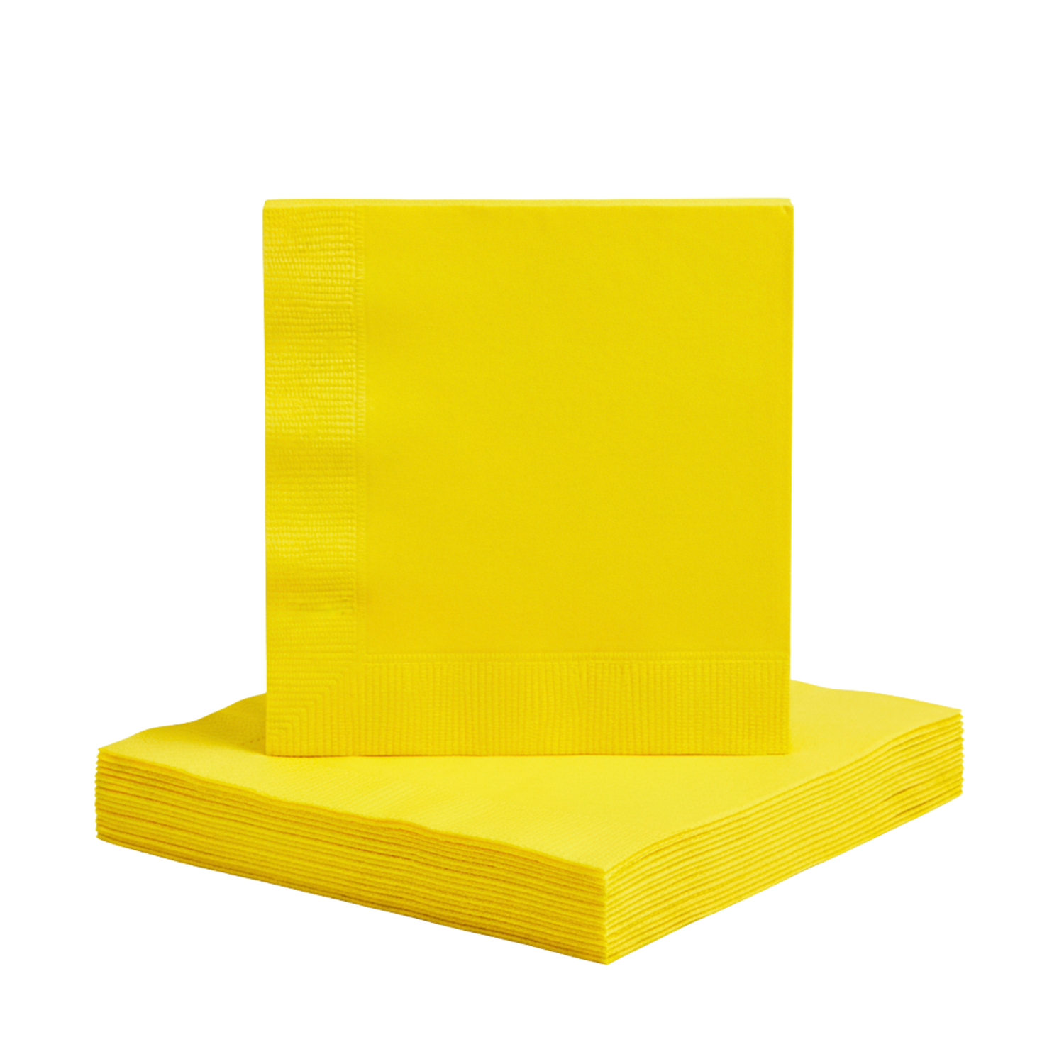 Neon Yellow Solid Beverage Napkins, 40ct